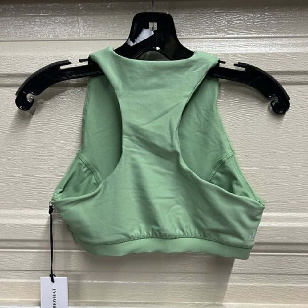 WeWoreWhat Revolve Athletic High Neck Racerback Sports Bra SMALL Fair Green - Picture 4 of 6